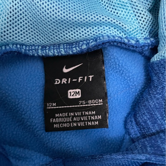 NIKE dri-fit Blue Pullover Sweatshirt Hoodie Infant 12M like new - Picture 2 of 3